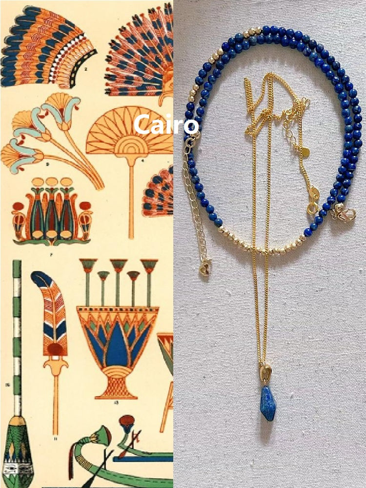 Cairo - Natural Lapis Lazuli Necklaces Set