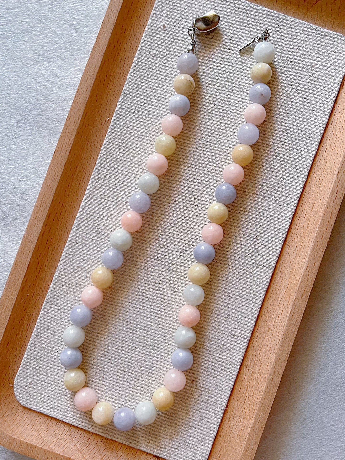 Southern Beauty - Natural Morganite Necklace Round Beads