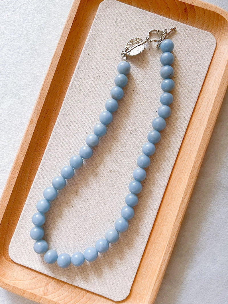 Rose de Lima - Natural Angelite Necklace