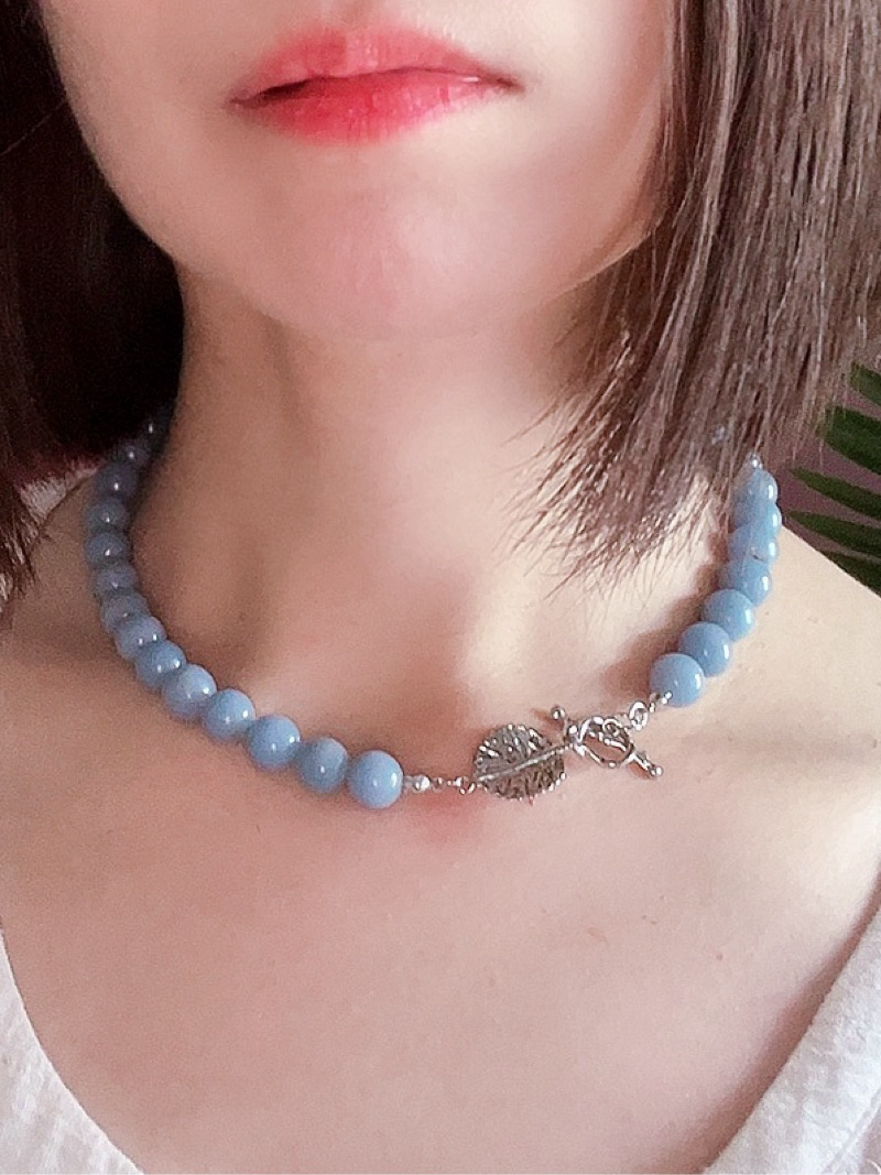 Rose de Lima - Natural Angelite Necklace