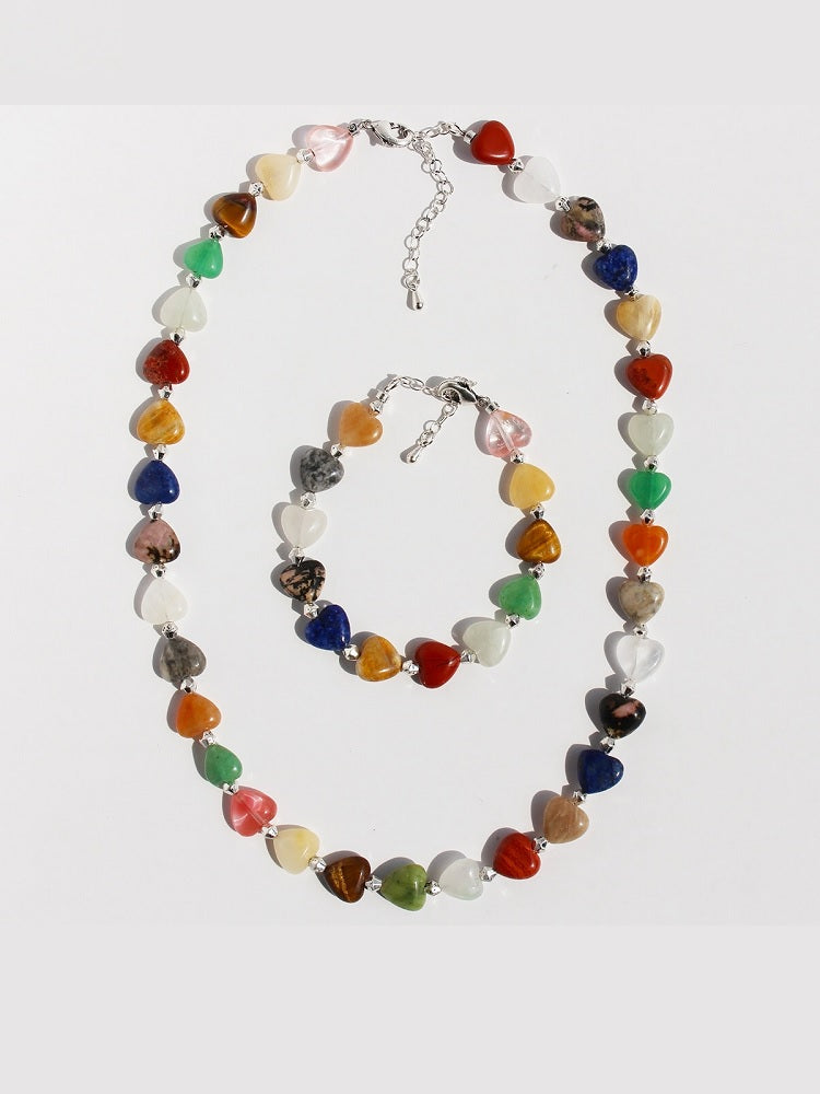 You're Loved - Multiple Natural Gemstones Necklace & Bracelet
