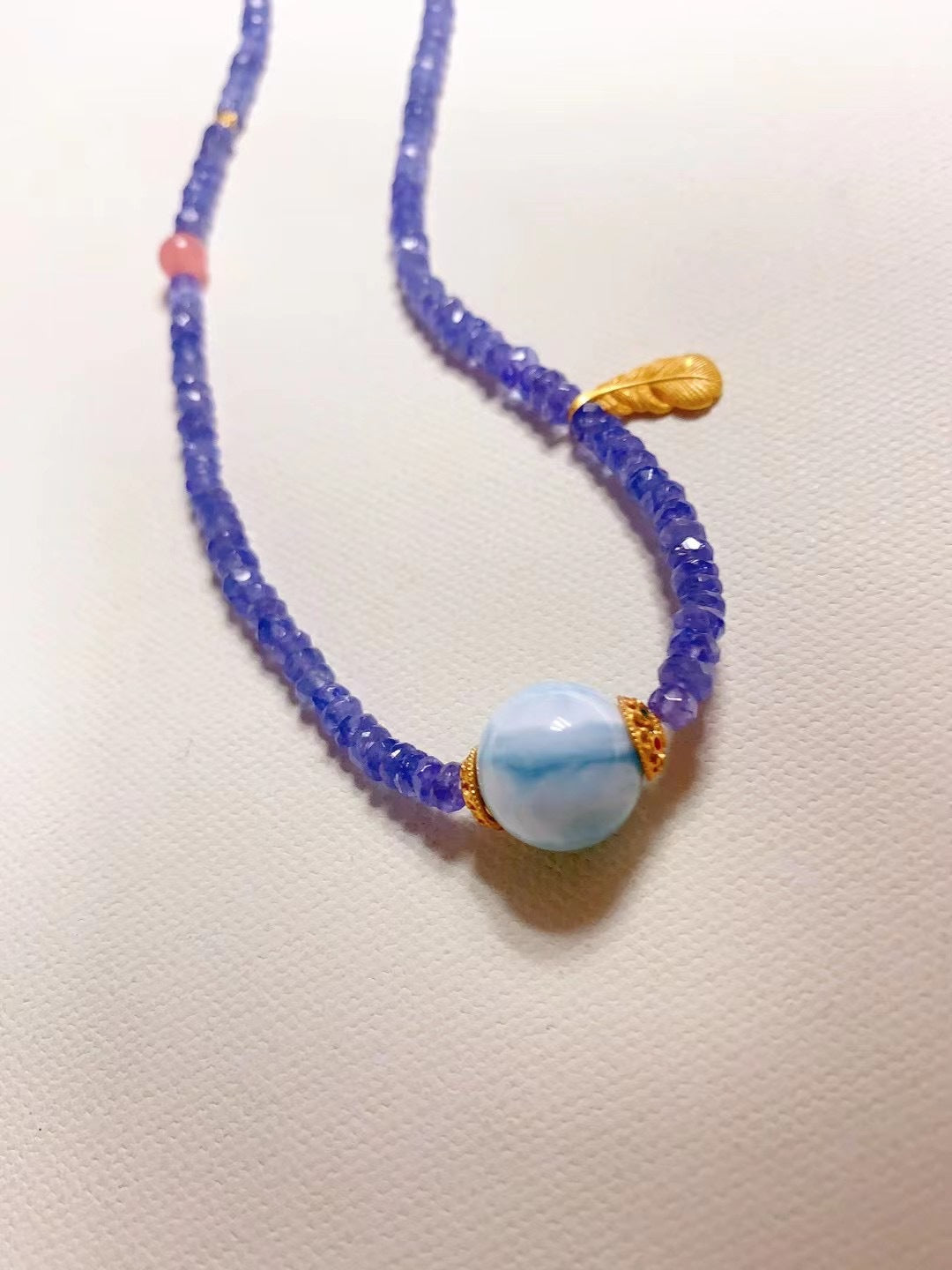 Le Coeur de la Mer - Natural Tanzanite & Larimar Necklace