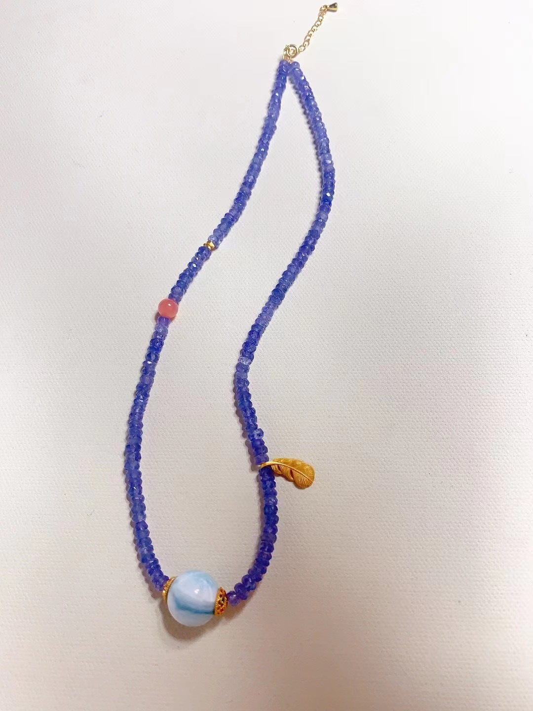 Le Coeur de la Mer - Natural Tanzanite & Larimar Necklace